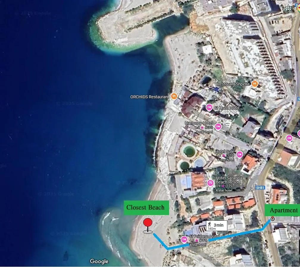 Fathom Sea View Apartment Sarande Albania